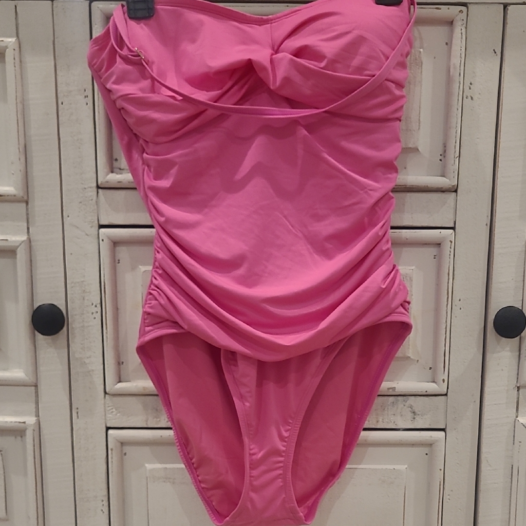 Lilly Pulitzer Pink One-Piece Swimsuit With Sweetheart Neckline